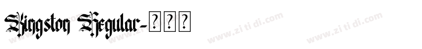 Kingston Regular字体转换